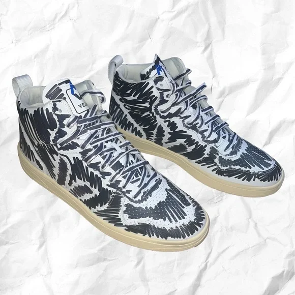 Veja X Marni White and Black Sneakers - Picture 9 of 12